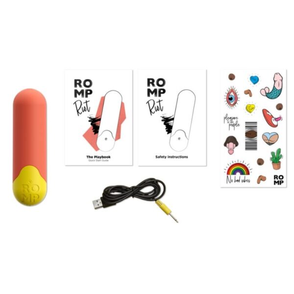 Romp Riot — Bullet Vibrator, Waterproof, Orange and Yellow — Bullet Vibrators — view 11