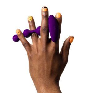 Romp Amp — Anal Beads, Silicone, Purple — view 2