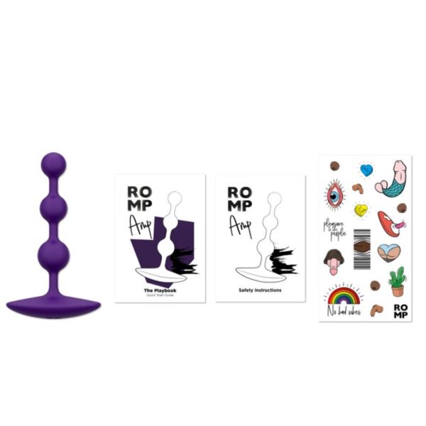 Romp Amp — Anal Beads, Silicone, Purple — view 12