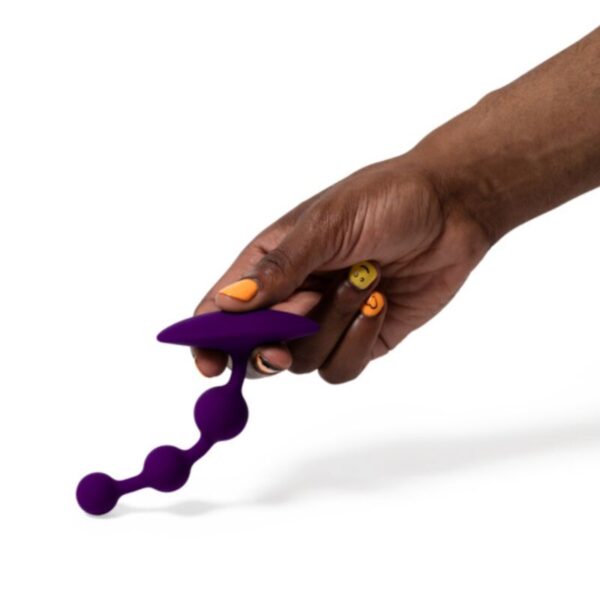 Romp Amp — Anal Beads, Silicone, Purple — view 5