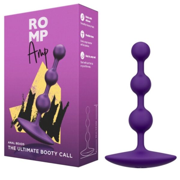 Romp Amp — Anal Beads, Silicone, Purple — view 6