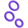 Romp Remix Trio — Cock Ring Set, Silicone, Purple — Classic Cock Rings