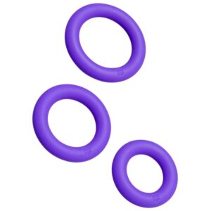 Romp Remix Trio — Cock Ring Set, Silicone, Purple — Classic Cock Rings