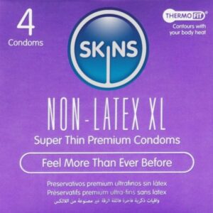 Skins XL — Non-Latex Condoms, 4 Pack — Condom Multipacks