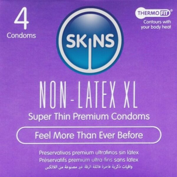 Skins XL — Non-Latex Condoms, 4 Pack — Condom Multipacks