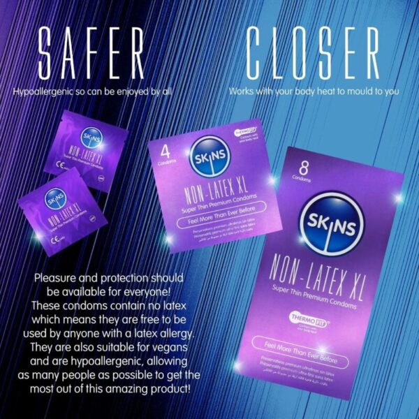 Skins XL — Non-Latex Condoms, 4 Pack — Condom Multipacks — view 3