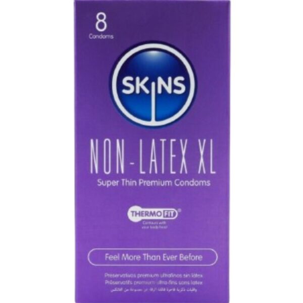 Skins XL — Non-Latex Condoms, 8 Pack — Condom Multipacks