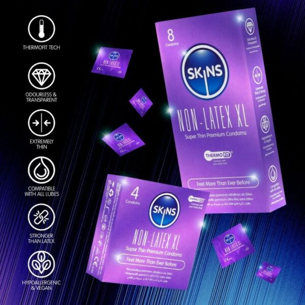 Skins XL — Non-Latex Condoms, 8 Pack — Condom Multipacks — view 5