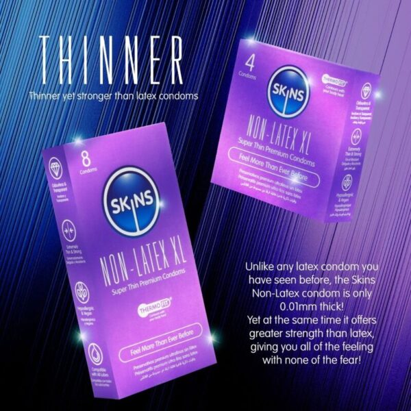Skins XL — Non-Latex Condoms, 8 Pack — Condom Multipacks — view 6