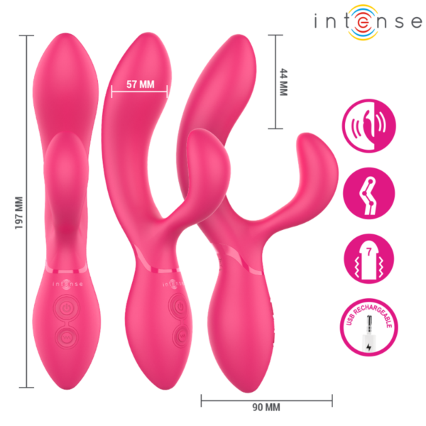 Intense Charly — Rabbit Vibrator, Rechargeable, Pink — Rabbit Vibrators — view 3