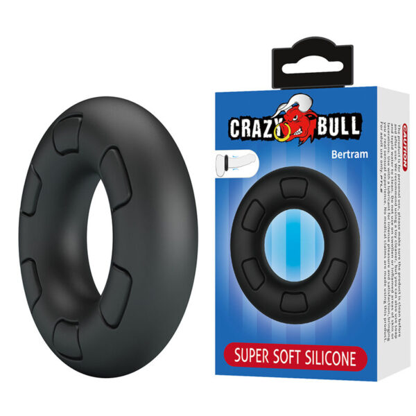 Crazy Bull Bertram Soft — Cock Ring, Waterproof, Black — Classic Cock Rings — view 8
