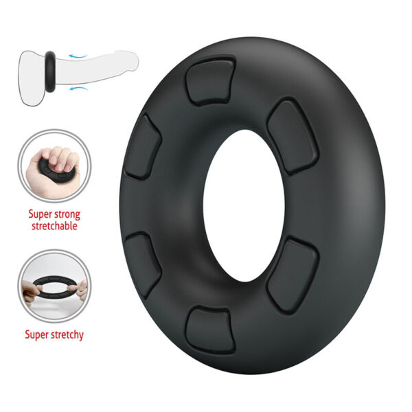 Crazy Bull Bertram Soft — Cock Ring, Waterproof, Black — Classic Cock Rings — view 6
