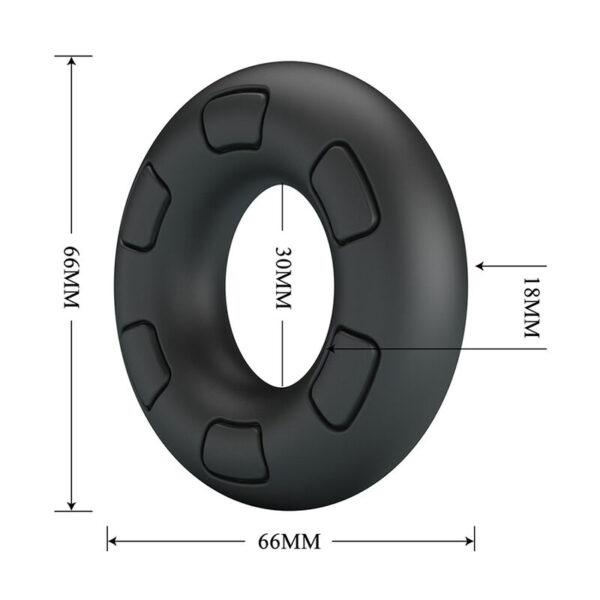 Crazy Bull Bertram Soft — Cock Ring, Waterproof, Black — Classic Cock Rings — view 7
