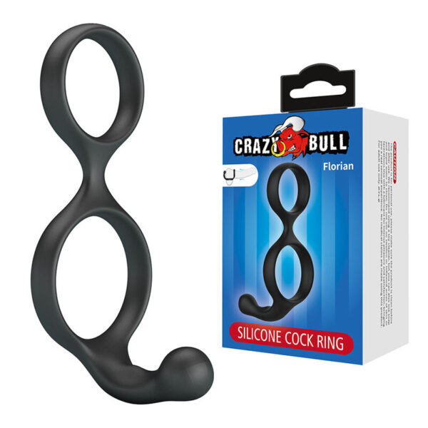 Crazy Bull Florian Double — Cock Ring, Waterproof, Black — Classic Cock Rings — view 7