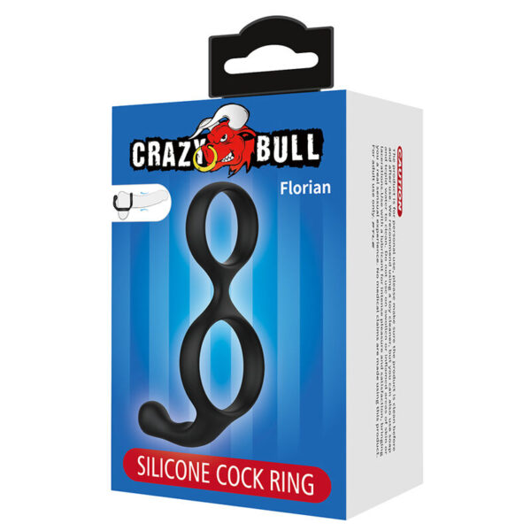 Crazy Bull Florian Double — Cock Ring, Waterproof, Black — Classic Cock Rings — view 3
