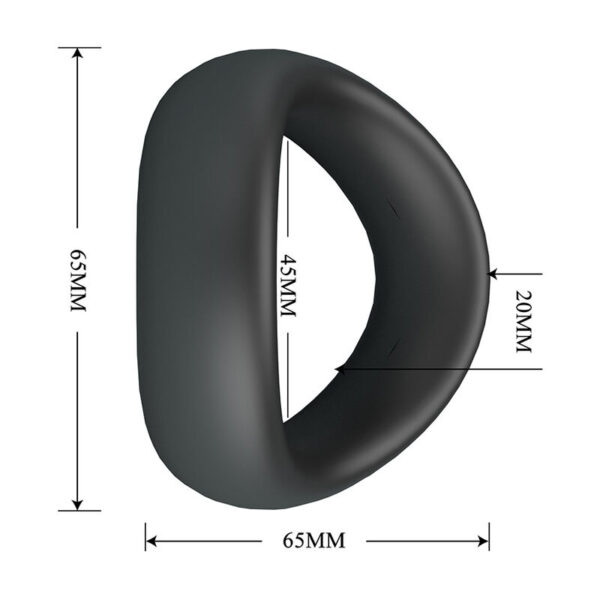 Crazy Bull Valen — Cock Ring, Waterproof, Black — Classic Cock Rings — view 5