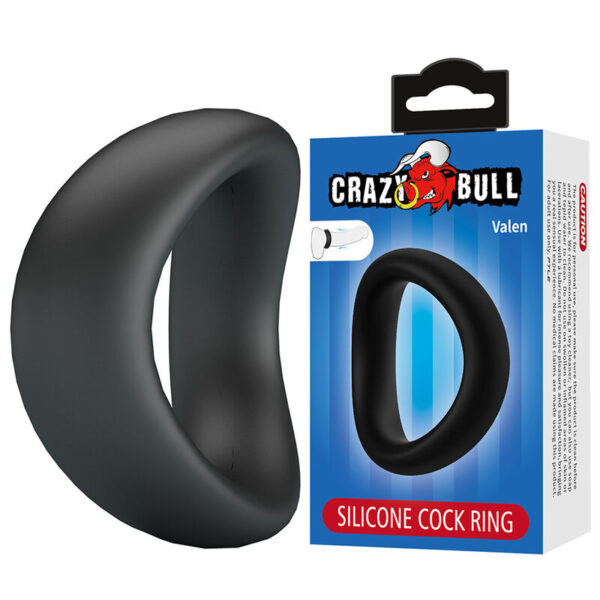 Crazy Bull Valen — Cock Ring, Waterproof, Black — Classic Cock Rings — view 2