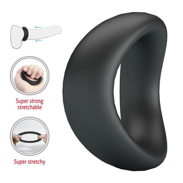 Crazy Bull Valen — Cock Ring, Waterproof, Black — Classic Cock Rings — view 7