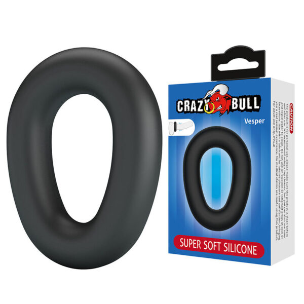 Crazy Bull Vesper Soft — Cock Ring, Waterproof, Black — Classic Cock Rings — view 7