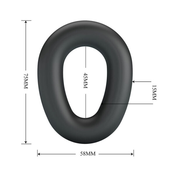 Crazy Bull Vesper Soft — Cock Ring, Waterproof, Black — Classic Cock Rings — view 3