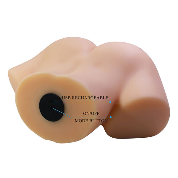 Crazy Bull Vivian — Vibrating Masturbator, Rechargeable, Flesh — Vibrating Strokers — view 3