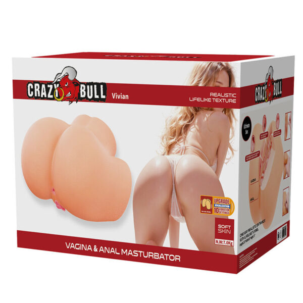 Crazy Bull Vivian — Vibrating Masturbator, Rechargeable, Flesh — Vibrating Strokers — view 6