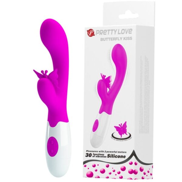 Pretty Love Butterfly Kiss — Rabbit Vibrator, Fuchsia — Rabbit Vibrators — view 10