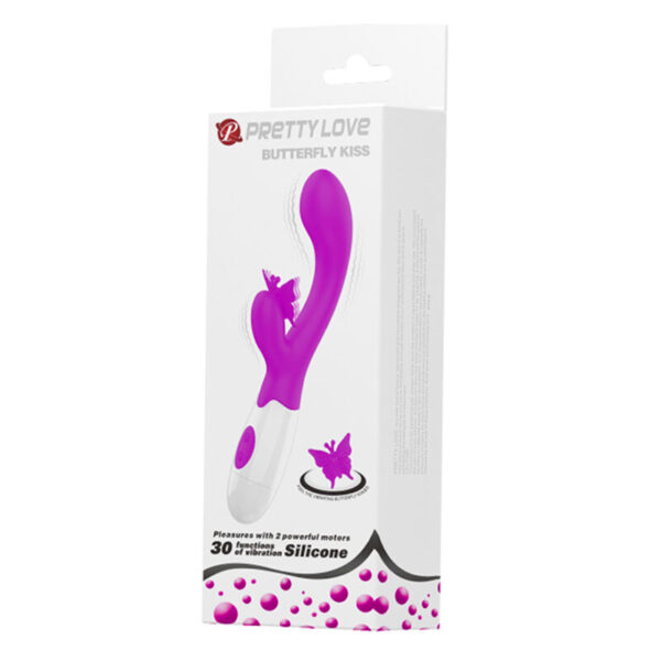 Pretty Love Butterfly Kiss — Rabbit Vibrator, Fuchsia — Rabbit Vibrators — view 7