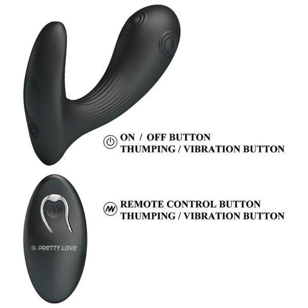 Pretty Love Mirabelle — Prostate Vibrator, Remote Control, Black — Anal — view 6
