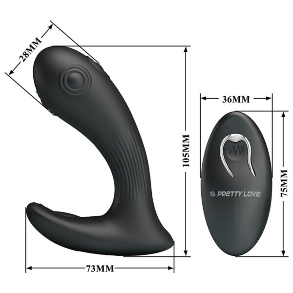 Pretty Love Mirabelle — Prostate Vibrator, Remote Control, Black — Anal — view 5