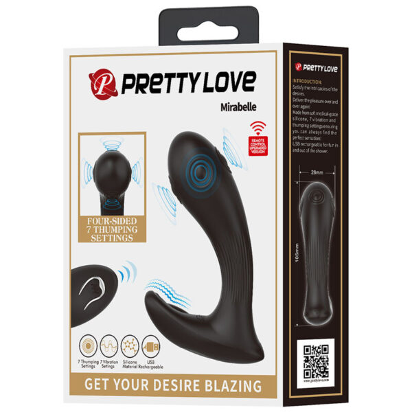 Pretty Love Mirabelle — Prostate Vibrator, Remote Control, Black — Anal — view 8