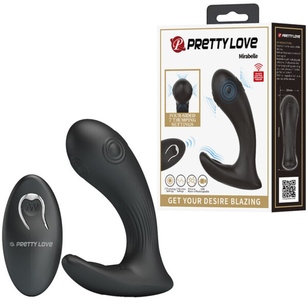 Pretty Love Mirabelle — Prostate Vibrator, Remote Control, Black — Anal — view 9
