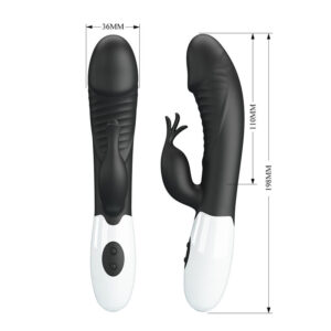 Pretty Love Rasmussen — Rabbit Vibrator, Silicone, Black — Rabbit Vibrators — view 4