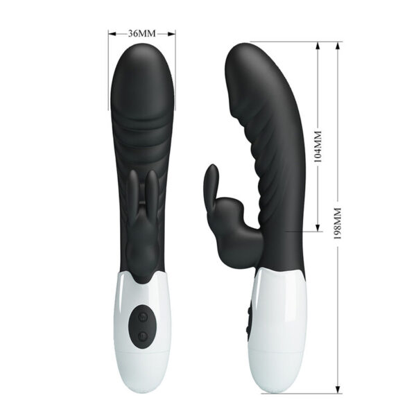 Pretty Love Naughty Bunny — Rabbit Vibrator, Silicone, Black — Rabbit Vibrators — view 5
