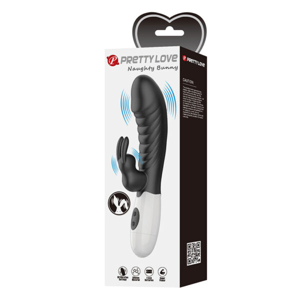 Pretty Love Naughty Bunny — Rabbit Vibrator, Silicone, Black — Rabbit Vibrators — view 2
