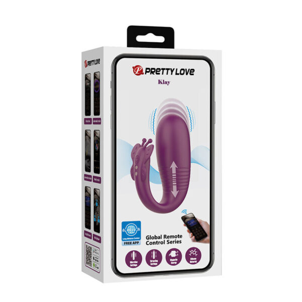 Pretty Love Klay — Thrusting Vibrator, App-Controlled, Purple — App-Controlled Sex Toys — view 17