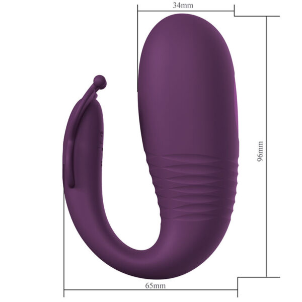 Pretty Love Klay — Thrusting Vibrator, App-Controlled, Purple — App-Controlled Sex Toys — view 5