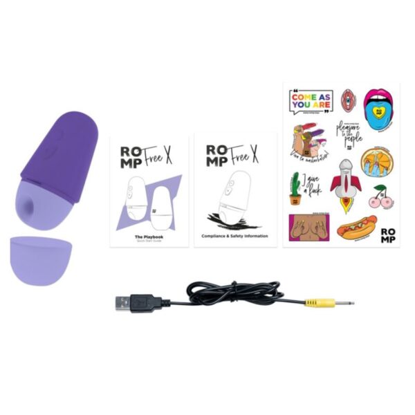 Romp Free X — Air Pulse Stimulator, Rechargeable, Purple — Clitoral Stimulators — view 11