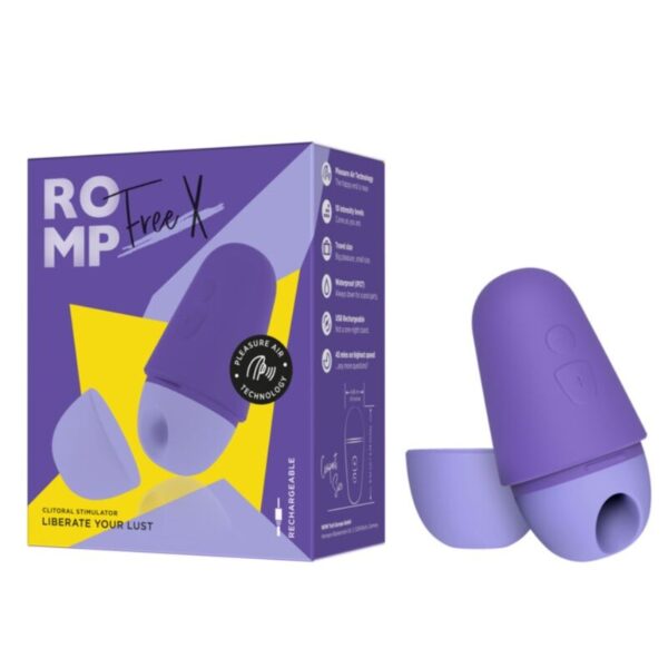 Romp Free X — Air Pulse Stimulator, Rechargeable, Purple — Clitoral Stimulators — view 9
