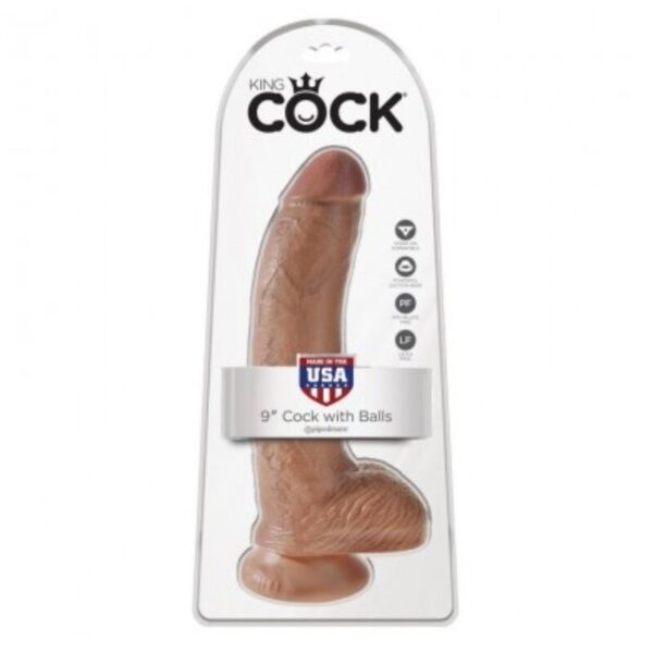 King Cock with Balls — Realistic Dildo, Suction Cup, 22.8 cm — Dildos — view 2