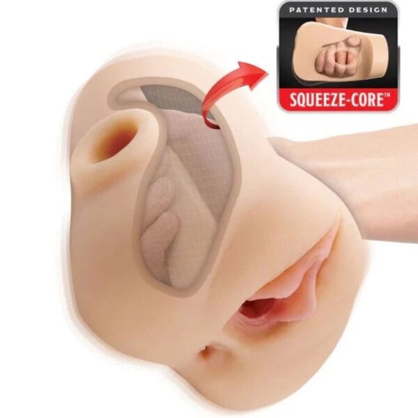 PDX Plus Double Pounder — Vibrating Masturbator, Light — Vibrating Strokers — view 4