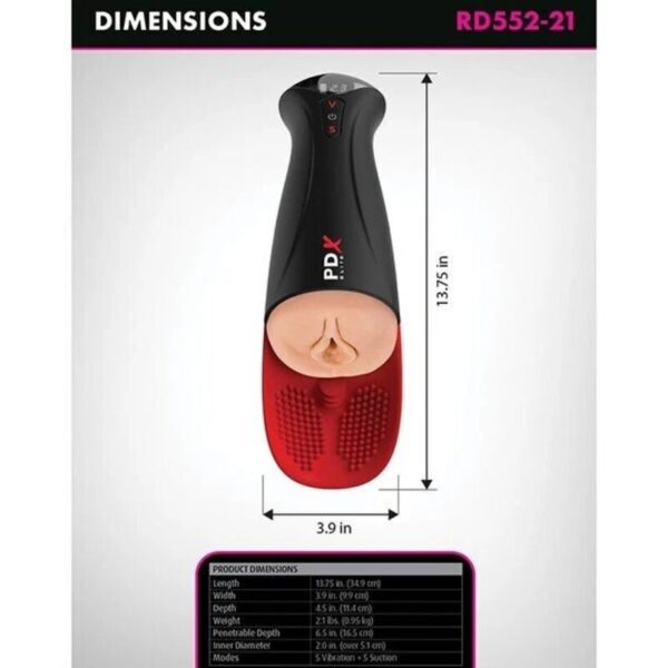 PDX Elite Fuck-O-Matic Pro XL — Stroker, Rechargeable — Automatic Masturbators — view 6