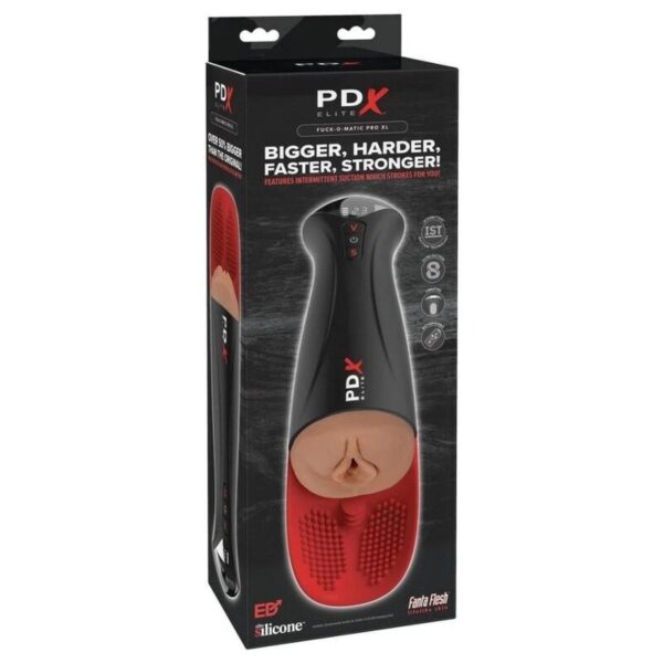 PDX Elite Fap-O-Matic Pro XL — Stroker, Rechargeable, Brown — Automatic Masturbators