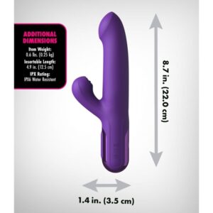 Fantasy for Her Super Sonix — Thrusting Vibrator, Purple — Hi-Tech Vibrators — view 3