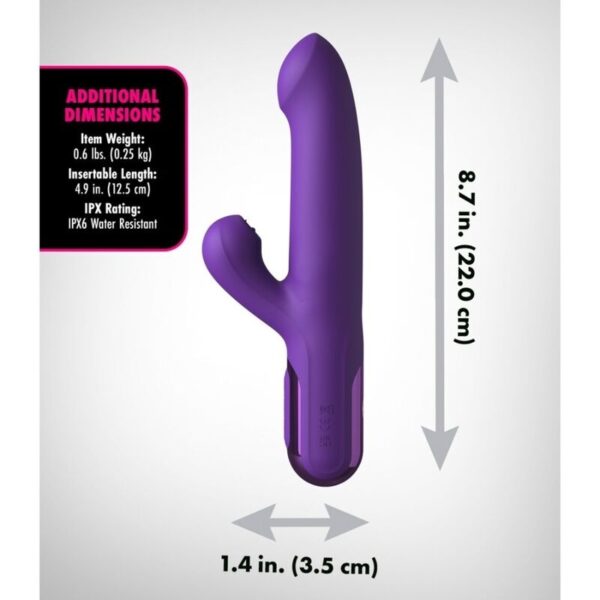 Fantasy for Her Super Sonix — Thrusting Vibrator, Purple — Hi-Tech Vibrators — view 3