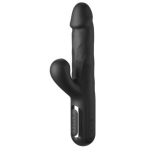 Fetish Fantasy Series Sonix — Thrusting Vibrator, Silicone, Black — Rabbit Vibrators