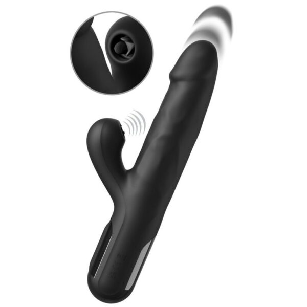 Fetish Fantasy Series Sonix — Thrusting Vibrator, Silicone, Black — Rabbit Vibrators — view 6