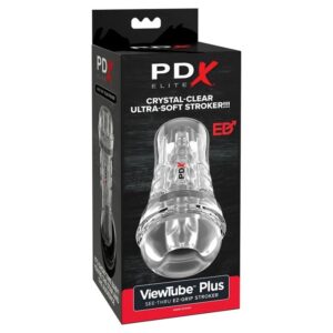 PDX Elite ViewTube Plus — Male Masturbator, Transparent — Male Masturbators — view 3