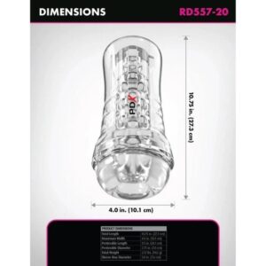 PDX Elite ViewTube Plus — Male Masturbator, Transparent — Male Masturbators — view 4