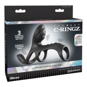 Fantasy C-Ringz Ultimate Couples Cage Max — Vibrating Cock Ring — Cock Rings — view 3